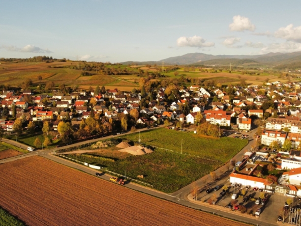 Luftaufnahme Baugrundstück