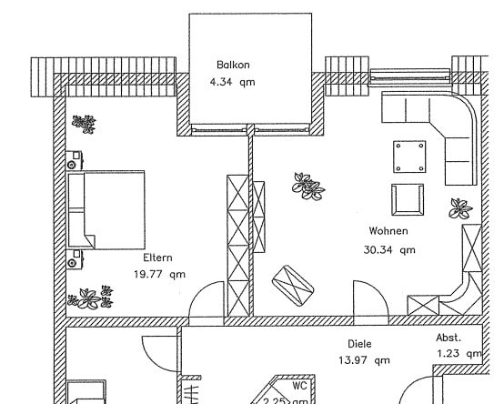Grundriss Wohnung F7