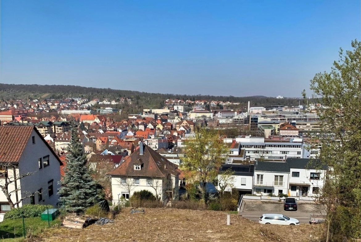 Aussicht vom Baugrundstück