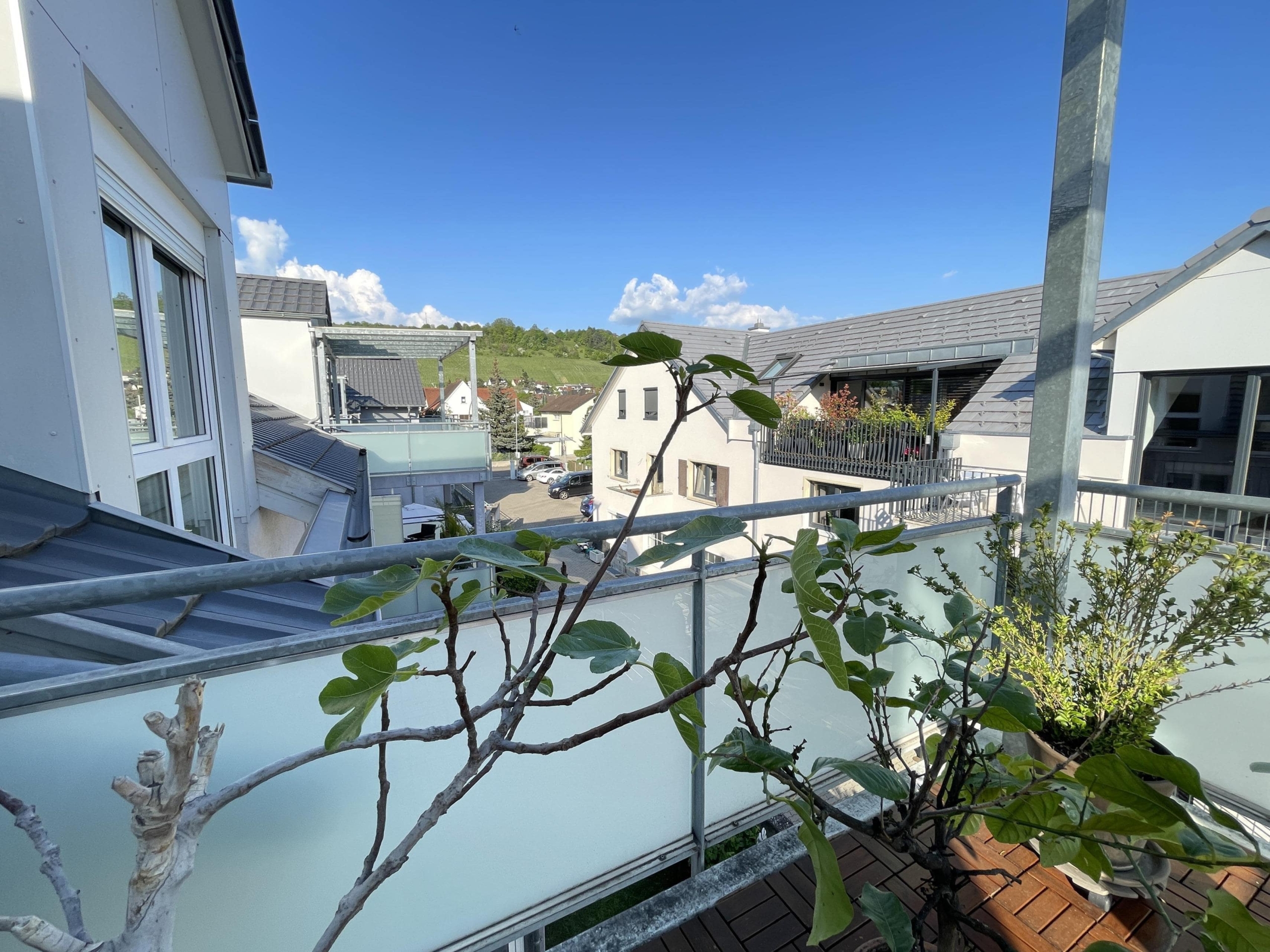 Sonniger überdachter Balkon 1