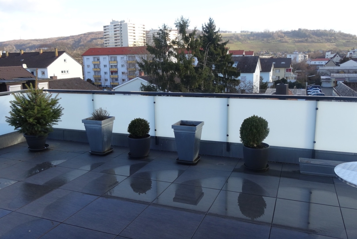 Terrasse Blick auf den Tüllinger Berg